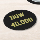 Dow 40000 Stock Market Celebration Runder Pappuntersetzer (Angewinkelt)