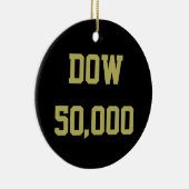 Dow 50000 Stock Market Celebration Keramik Ornament (Rechts)
