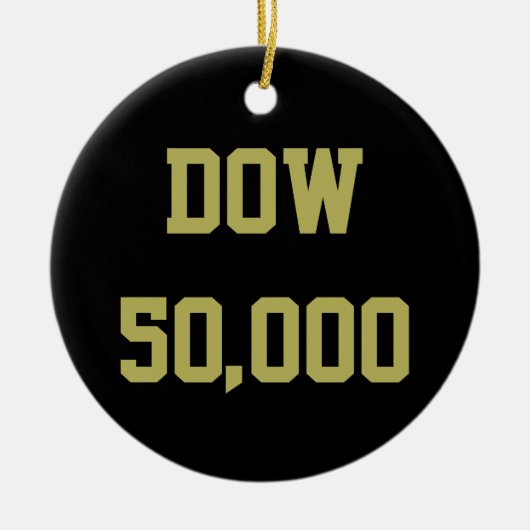 Dow 50000 Stock Market Celebration Keramik Ornament (Vorne)