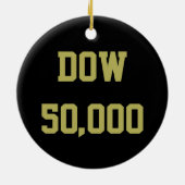 Dow 50000 Stock Market Celebration Keramik Ornament (Hinten)