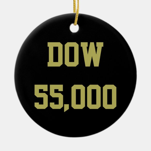 Dow 55000 Börsenfeier Keramik Ornament (Vorne)