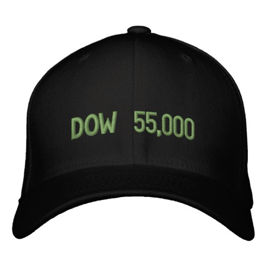 Dow 55.000 Börsenfeier Bestickte Baseballkappe (Vorderseite)