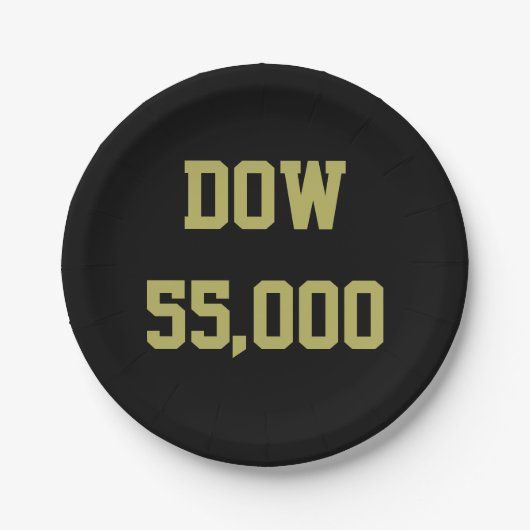 Dow 55.000 Börsenfeier Pappteller (Vorderseite)
