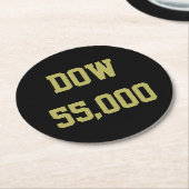 Dow 55.000 Börsenfeier Runder Pappuntersetzer (Angewinkelt)