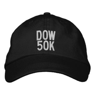 DOW Aktienmarkt 50K 50.000 2026 Maßstickerei Bestickte Baseballkappe