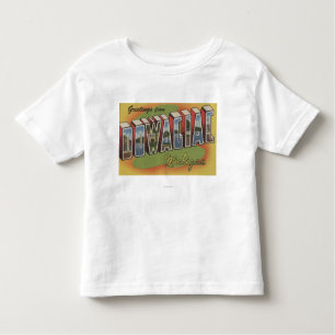 Dowagiac, Michigan - große Buchstabe-Szenen 2 Kleinkind T-shirt
