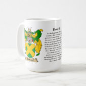Dowd Familien-Wappen Kaffeetasse (Vorderseite Links)