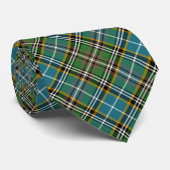 Dowling Tartan Bright Blue und Green Kariert Patte Krawatte (Gerollt)