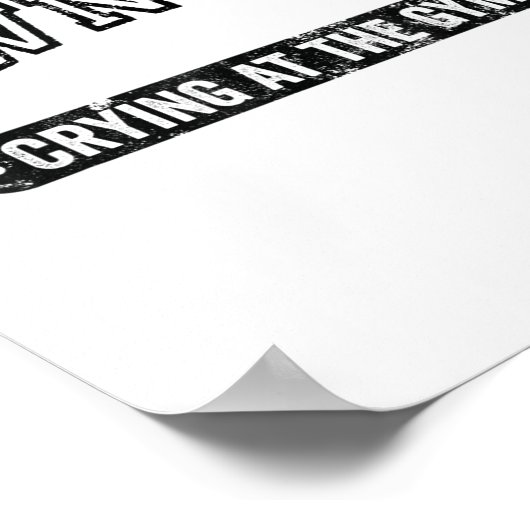 Down Bad Crying At The Gym Funny Workout  Poster (Ecke)