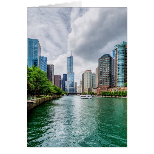 Down Chicago River Greeting Card (Vorne)