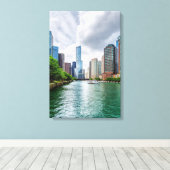 Down Chicago River Leinwanddruck (Insitu (Holzboden))