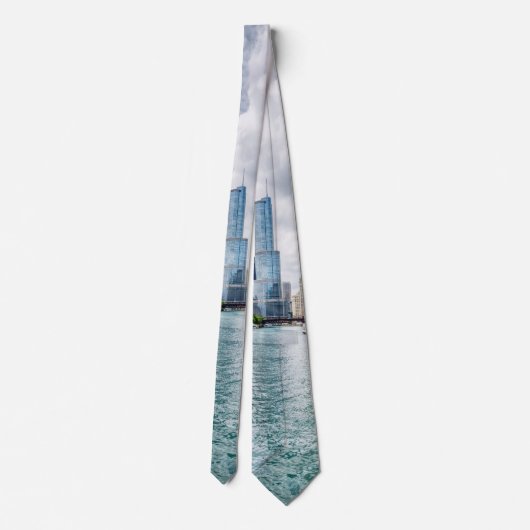 Down Chicago River Neck Tie Krawatte (Rückseite)