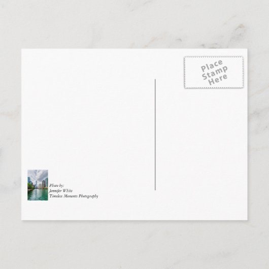 Down Chicago River Postcard Postkarte (Rückseite)