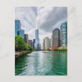 Down Chicago River Postcard Postkarte (Vorderseite)