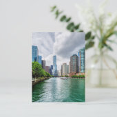 Down Chicago River Postcard Postkarte (Stehend Vorderseite)