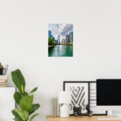 Down Chicago River Poster (Heimbüro)
