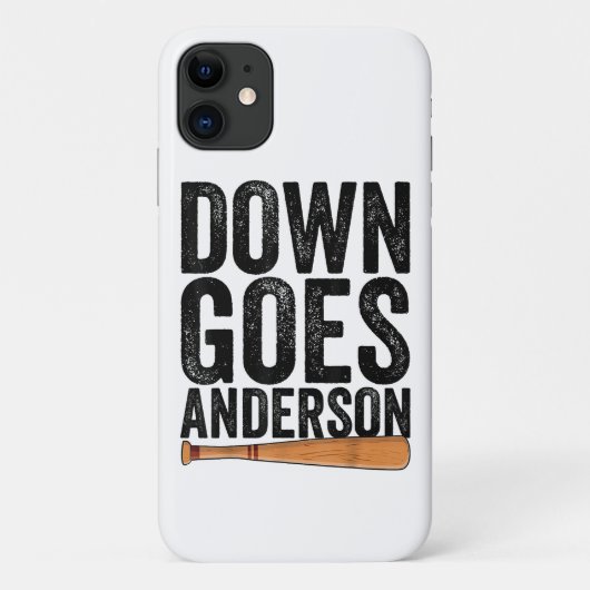 DOWN GOES ANDERSON FUNNY BASEBALL Geschenk ANDERSO Case-Mate iPhone Hülle (Rückseite)