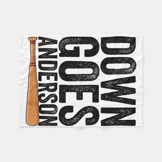 DOWN GOES ANDERSON FUNNY BASEBALL Geschenk ANDERSO Fleecedecke (Vorderseite (Horizontal))