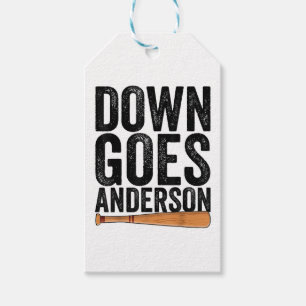 DOWN GOES ANDERSON FUNNY BASEBALL Geschenk ANDERSO Geschenkanhänger