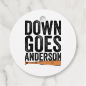 DOWN GOES ANDERSON FUNNY BASEBALL Geschenk ANDERSO Geschenkanhänger (Rückseite)