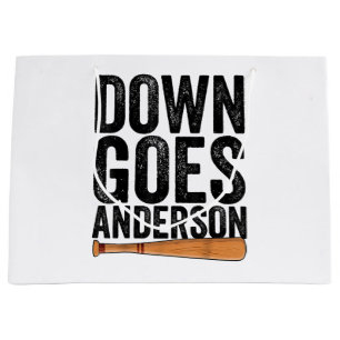 DOWN GOES ANDERSON FUNNY BASEBALL Geschenk ANDERSO Große Geschenktüte