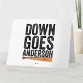DOWN GOES ANDERSON FUNNY BASEBALL Geschenk ANDERSO Karte (Rückseite)