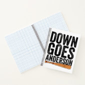 DOWN GOES ANDERSON FUNNY BASEBALL Geschenk ANDERSO Notizblock (Innenseite)