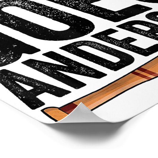 DOWN GOES ANDERSON FUNNY BASEBALL Geschenk ANDERSO Poster (Ecke)