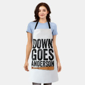 DOWN GOES ANDERSON FUNNY BASEBALL Geschenk ANDERSO Schürze (Getragen)
