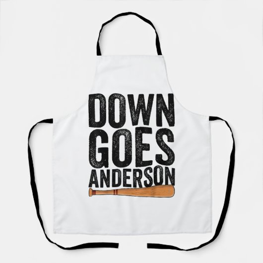 DOWN GOES ANDERSON FUNNY BASEBALL Geschenk ANDERSO Schürze (Vorderseite)