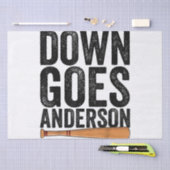 DOWN GOES ANDERSON FUNNY BASEBALL Geschenk ANDERSO Seidenpapier (Handwerk)