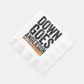 DOWN GOES ANDERSON FUNNY BASEBALL Geschenk ANDERSO Serviette (Ecke)