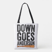 DOWN GOES ANDERSON FUNNY BASEBALL Geschenk ANDERSO Tasche (Rückseite)