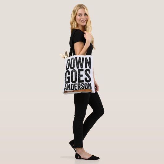 DOWN GOES ANDERSON FUNNY BASEBALL Geschenk ANDERSO Tasche (Am Model)