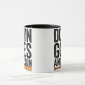 DOWN GOES ANDERSON FUNNY BASEBALL Geschenk ANDERSO Tasse (Zentrum)