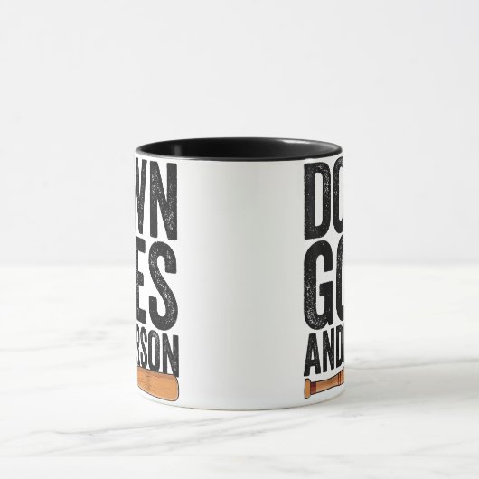 DOWN GOES ANDERSON FUNNY BASEBALL Geschenk ANDERSO Tasse (Zentrum)