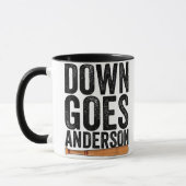 DOWN GOES ANDERSON FUNNY BASEBALL Geschenk ANDERSO Tasse (Links)