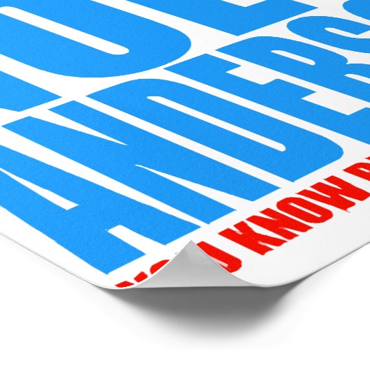 Down Goes Anderson Poster (Ecke)