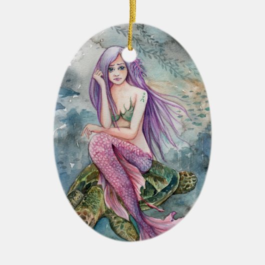 Down in Atlantis - Mermaid Onement Keramikornament (Vorne)