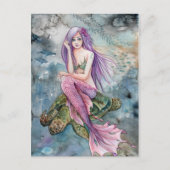 Down in Atlantis - Mermaid Postcard Postkarte (Vorderseite)