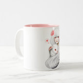 Down in the rabbit hole… zweifarbige tasse (Vorderseite Links)