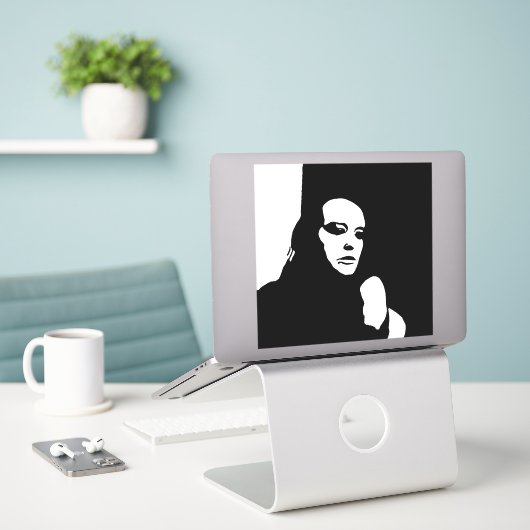 Down Looker Aufkleber (Laptop auf Schreibtisch)