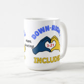 Down-Right Included World Down Syndrome Day Aware Kaffeetasse (VorderseiteRechts)