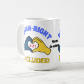 Down-Right Included World Down Syndrome Day Aware Kaffeetasse (Vorderseite Links)
