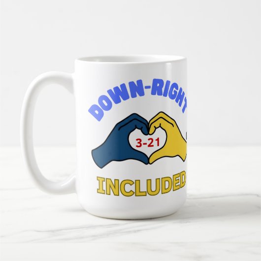 Down-Right Included World Down Syndrome Day Aware Kaffeetasse (Links)