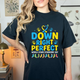 Down Right Perfect 3.21 Down-Syndrom-Bewusstsein T-Shirt