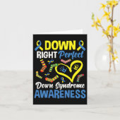 Down Right Perfect Down Syndrome Awareness 1 Karte (Gelbe Blume)