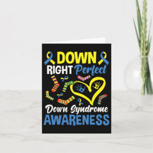 Down Right Perfect Down Syndrome Awareness 1 Karte