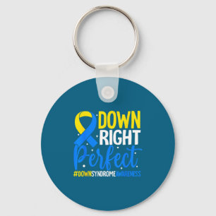 Down Right Perfect Syndrom-Bewusstseins-Grafik Kun Schlüsselanhänger