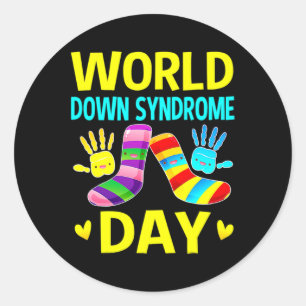 Down Right Perfect - World Down Syndrome Awareness Runder Aufkleber